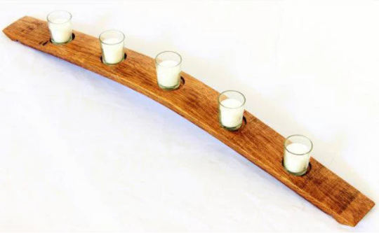 Barrel Stave Candle Holder