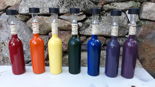 Lgbtq+ Wine bottle Solar Lights