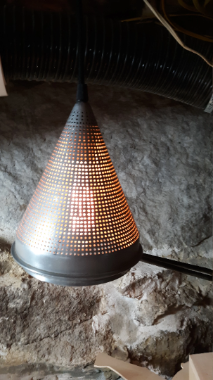 Cone canning strainer light