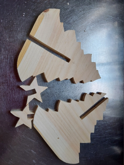 3d wood Christmas tree