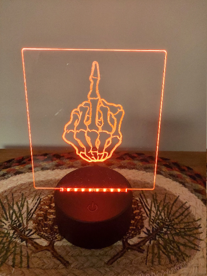 Skeleton Middle Finger Nightlight