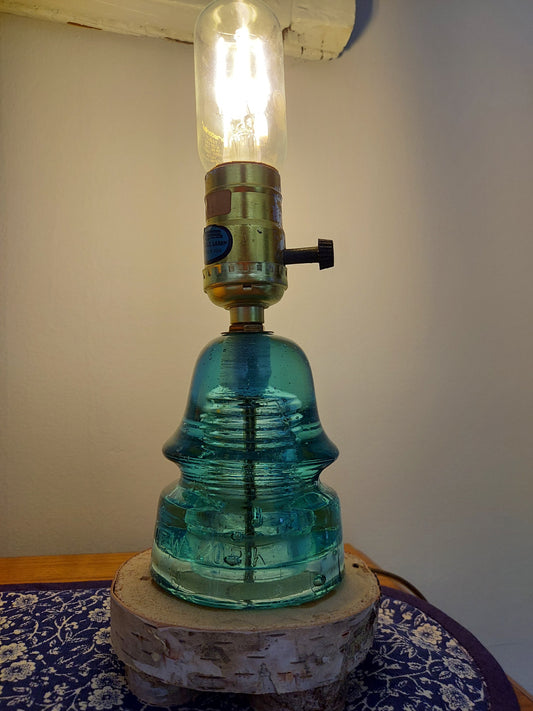 Glass Insulator table light