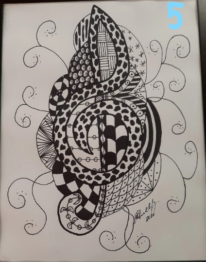 Music Zentangle wall hanging