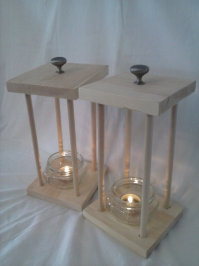 Wood Candle Lantern