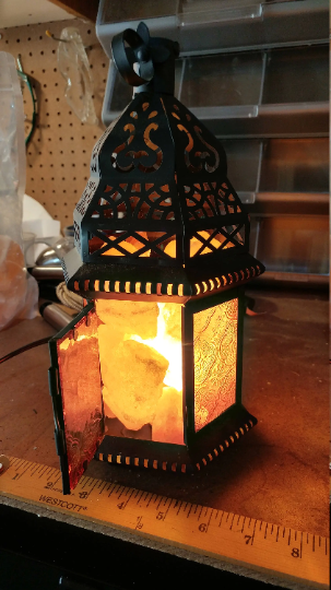 Himalayan Moroccan Lantern Crystal Salt Lamp