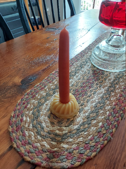 Natural Beeswax candle holder