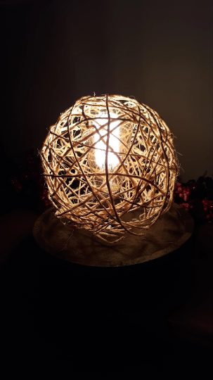 Wicker lamp shade