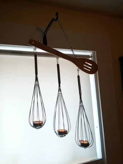 Wire Whisk Candle Holder