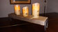 Horseshoe candle holder and birch candles