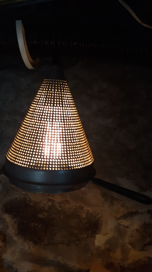 Cone canning strainer light