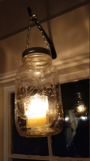 Mason Jar candle Holder
