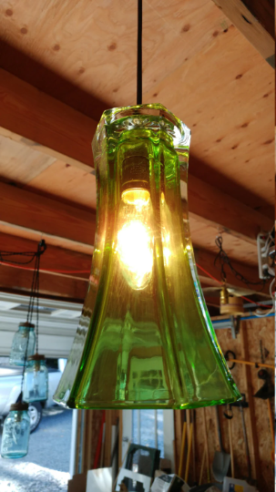 Emerald Green Vase pendant Light