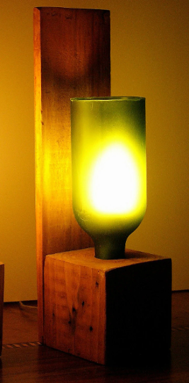 Wine bottle lamp