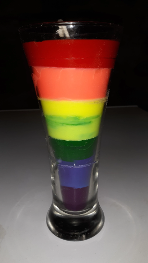 Rainbow Soy candles