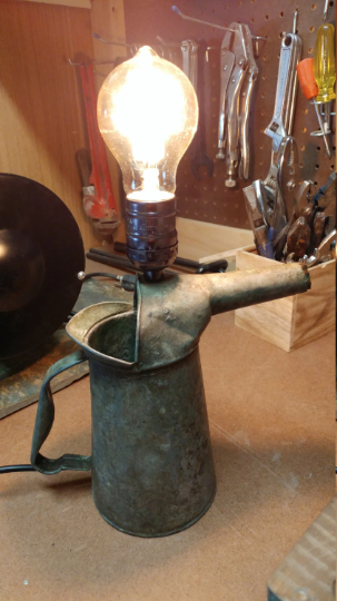 Oil Can with spout Lamp