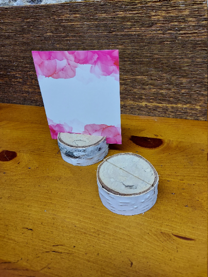 Birch name /card holder