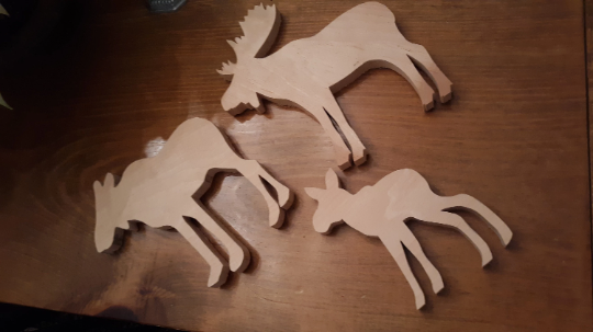 Moose family cutouts