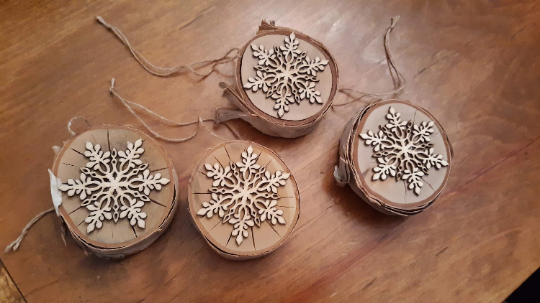 Birch Snowflake Ornament