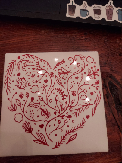 Heart Tile Coasters