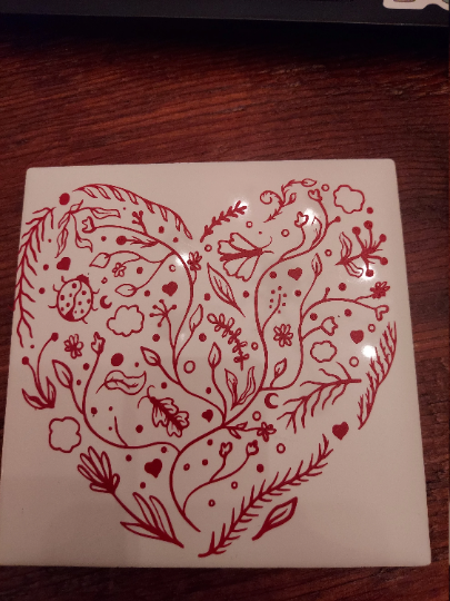 Heart Tile Coasters
