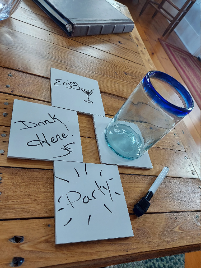 Dry Erase Board Coasters