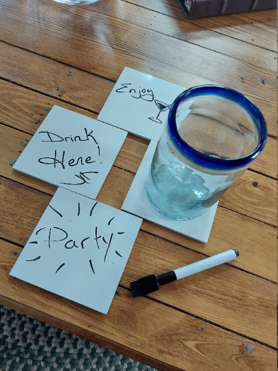 Dry Erase Board Coasters