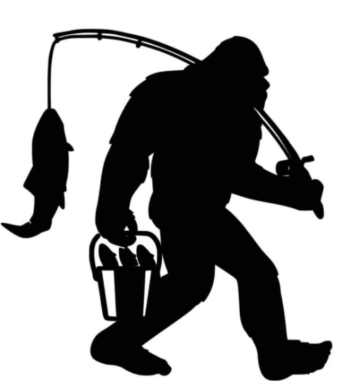 Sasquatch / Bigfoot Fishing Decal