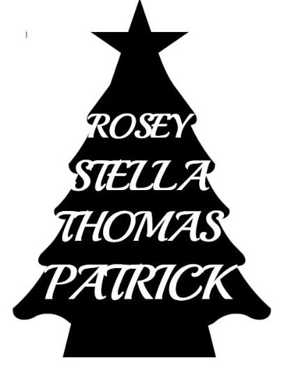 Personalized Name Decal Christmas Tree