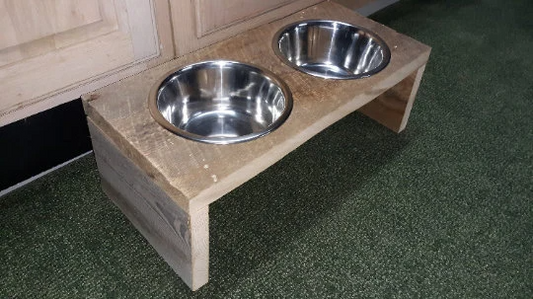 Barn board Dog Cat Bowl Stand